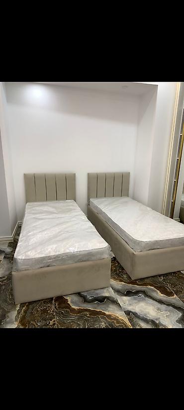Çarpayılar: Tək nəfərlik yumşaq başlıqlı çarpayı - Dizayn: Başlıqda və alt ön — 3