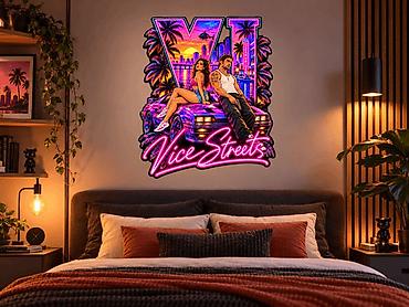 casa coca cola: GTA 6 Vice Streets Zidna Nalepnica 68x56 cm - 2898 GTA 6 VICE STREETS — 1