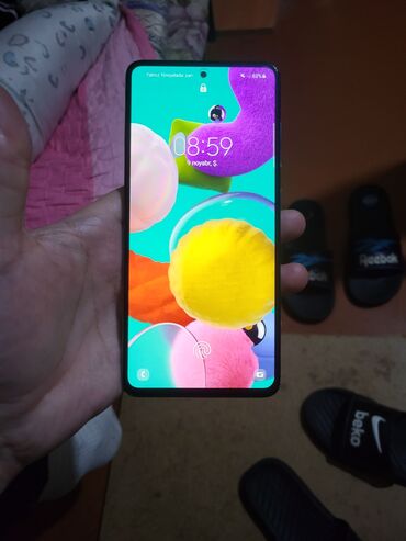 samsung a51 kabro: Samsung Galaxy A51, 64 GB, rəng - Göy, Sensor, Barmaq izi, İki sim kartlı