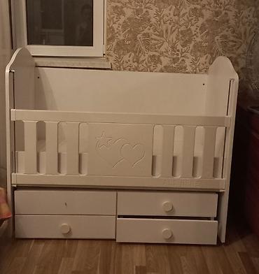 stol ucuz: Uşaq beşiyi – “Ali Bebe” brendi - Rəng: ağ - Material: MDF/taxta — 1