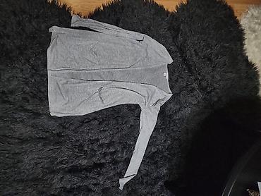 yorker: Boz rəngli, nazik trikotaj kardiqan- XS ölçü - Model: düyməsiz, açıq — 4