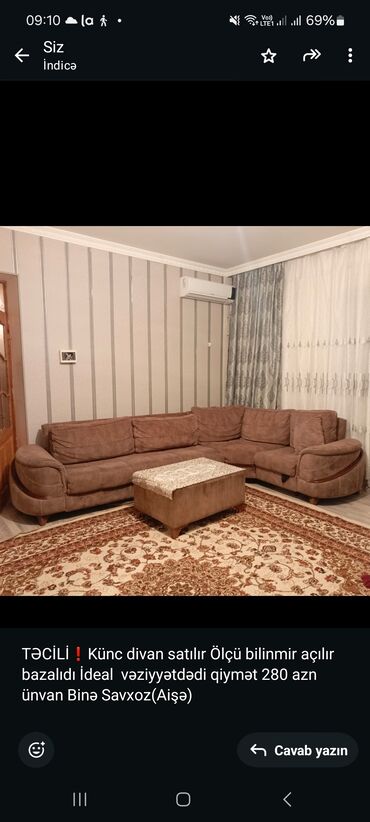 divanlar 2022: Künc divan, İşlənmiş, Açılan, Bazalı, Çatdırılma yoxdur