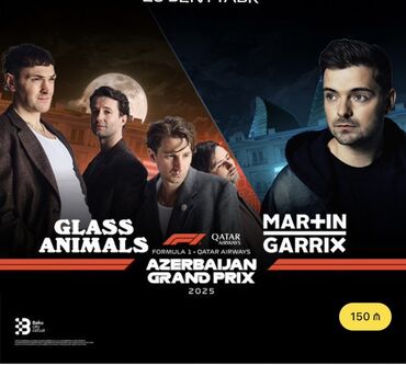 Tikinti və təmir: Formula 1 konsert bilet. Glass Animals, Martin Garrix, Anyma