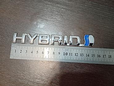 2 gr: Эмблема для автомобиля Toyot "HYBRID" с хромированной отделкой и синей — 3