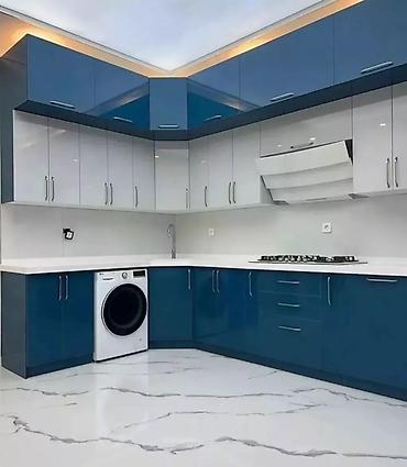 Sifarişlə mətbəx mebeli: Sifarişlə mətbəx dəsti, Özü çəkən petlələr, Mat laminat, Kredit yoxdur, Pulsuz çatdırılma — 8