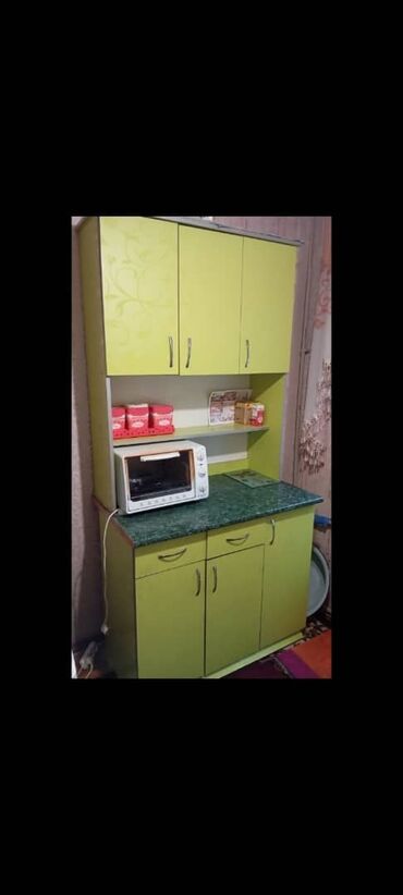 кухонные бу гарнитуры: Кухонный гарнитур, цвет - Зеленый, Б/у