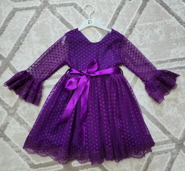мусульманская платье: Детское платье, цвет - Фиолетовый, Б/у