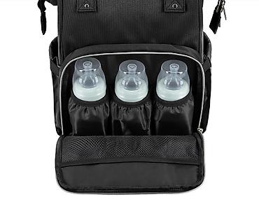 tn plave: KikkaBoo Torba za mame Siena premium black/silver (Šifra proizvoda — 10
