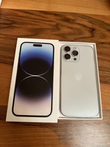 işlənmiş telfonlar: IPhone 14 Pro Max, 256 ГБ, Белый, Face ID