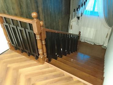 Обшивка лестниц: Лестница заказ алабыз Кара жыгач сосна шпон фонерадан — 14