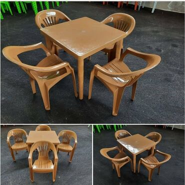 Bağ, çöl masa və oturacaq dəstləri: Stol-stul desti 6 neferlik set - 145 AZN 4 neferlik setde var - 85 — 6