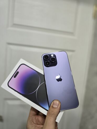 Apple iPhone: IPhone 14 Pro Max, 256 GB, Deep Purple, Simsiz şarj, Face ID