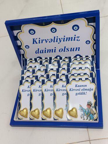 подарок любимому на 14 февраля: Hədiyyə qutusu, rəng - Göy