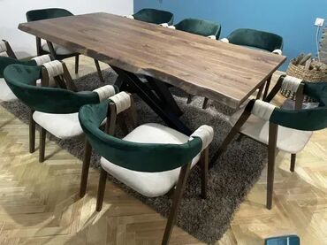 Stolovi: Trpezarijski sto orah hrast Stol je izrađen od drvenih ploča hrasta — 7