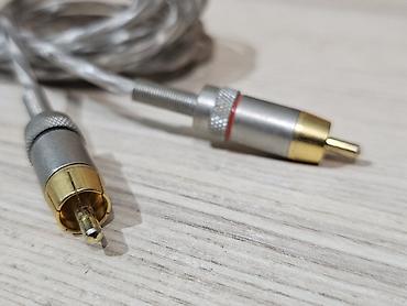 Kablovi i adapteri: Hama Silver Tone - Usmereni RCA činč kabl 1,5m. Vrhunski — 3