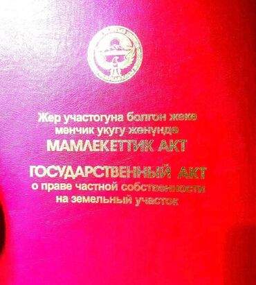 токолдош участок: 8 соток, Бизнес үчүн, Кызыл китеп