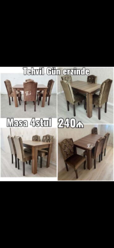 karaca əhmədli: Qonaq otağı üçün, Yeni, 4 stul