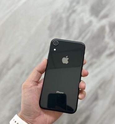 Apple iPhone: IPhone Xr, Б/у, 128 ГБ, Черный, Защитное стекло, Коробка, 85 %