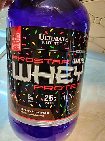Ultimate Nutrition Prostar 100% Whey Protein – Chocolate Birthday Cake lalafo.az -da Ultimate Nutrition Prostar 100% Whey Protein – Chocolate Birthday Cake
