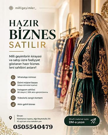 Hazır biznes – milli geyimlərin icarəsi və satışı üzrə fəaliyyət