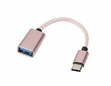 micro cd: Кардридер Card reader (OTG, Type C - USB female, металл Rose Gold) — 1