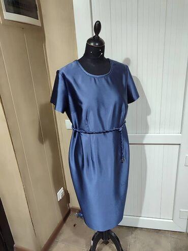 размер 48 50: Вечернее платье, Классическое, Атлас, 4XL (EU 48)