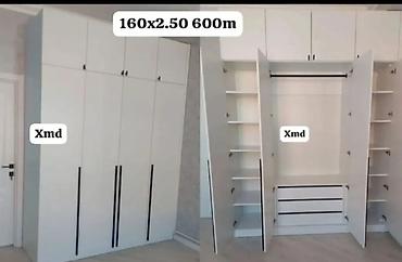 siyirme: Yeni, 4 qapılı, Siyirməli, Ağ, Açılan, Düz dolab — 1