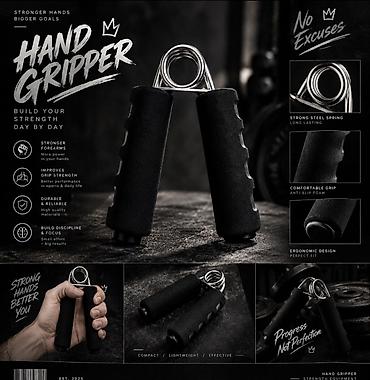 hand grip: Hand Gripper – əl gücü üçün məşq aləti - məqsəd: bilək və ön qol — 1
