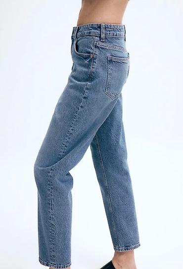 порофин: Джинсы, Мом, H&M, Высокая талия, L — 4
