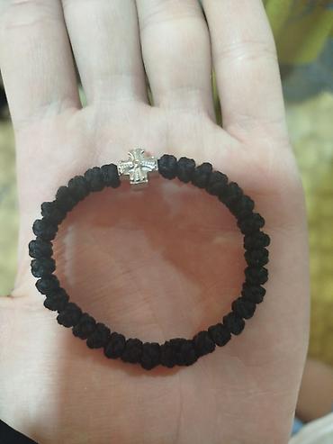 necklace: Ručno pletene brojanice/narukvice od crne končane uzice. - Materijal — 1