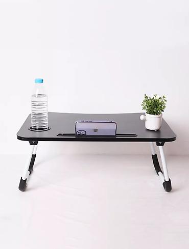 table study: Складной стол для ноутбука, Новый, цвет - Черный — 9