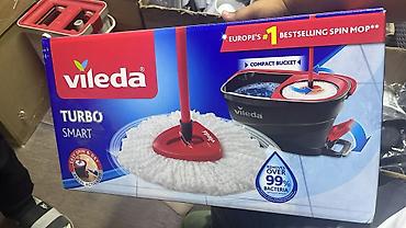 Vileda Turbo Smart — комплект для влажной уборки с ведром и отжимом