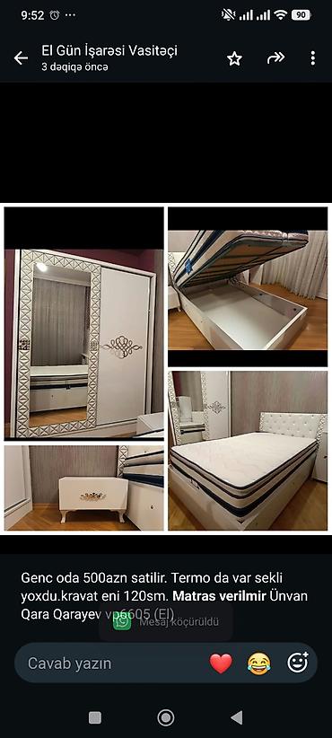 Genc oda 500azn satilir. Termo da var sekli yoxdu.kravat eni 120sm