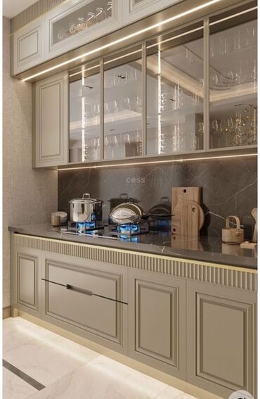 Sifarişlə mətbəx mebeli: Sifarişlə mətbəx dəsti, Parlaq laminat — 2