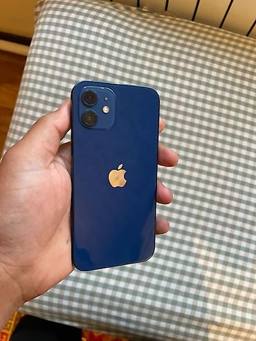 iphone 1e: IPhone 12, Б/у, 128 ГБ, Синий, Защитное стекло, Чехол, Коробка, 70 % — 2