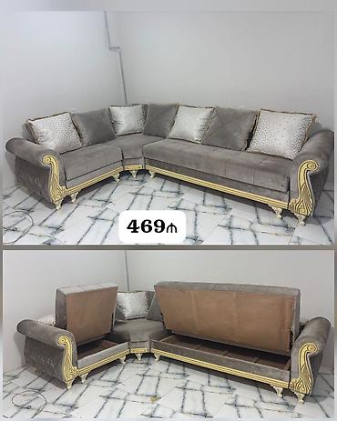 Künc divan – açılır və bazalı model - Qiymət: 469₼ - Hər iki tərəfi