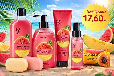 həsir cantalar: Faberlic VITAMANIA – yay ətirli bədən və duş baxımı dəsti. Su qarpızı — 1