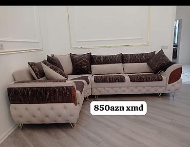 divan tecili: Künc divan dəsti - L‑şəkilli künc dizaynı, geniş oturacaq sahəsi - — 1