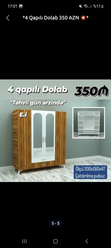 4 qapili niva satisi: Dolab-asılqan, Yeni, 4 qapılı, Açılan, Düz dolab, Azərbaycan