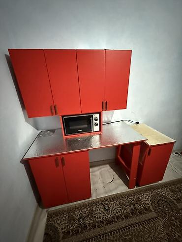 бу кухный: Кухонный гарнитур, Б/у, цвет - Красный, Дерево — 8