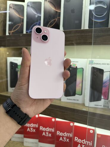 ipone: IPhone 15, 128 GB, Çəhrayı, Zəmanət