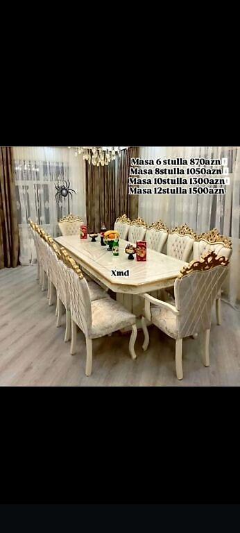 Masalar və oturacaqlar: Masa stol stul desti — 1