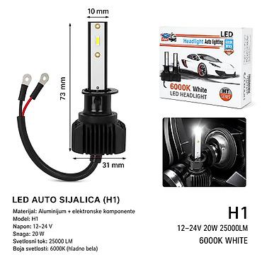 KMT H1 LED sijalica za auto far 2008826 Opis: H1 LED sijalica za