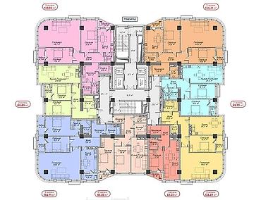 archa group: Студия, 57 м², Азия Молл Элитка, 17 этаж, ПСО (под самоотделку) — 1