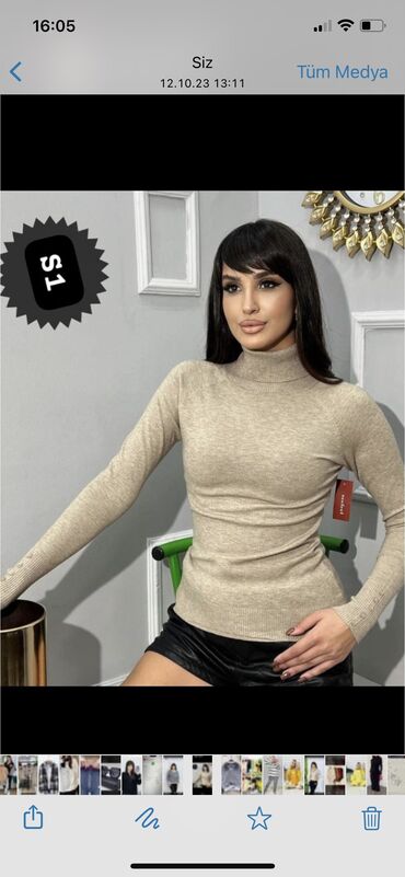 vodalaska: Женский свитер цвет - Бежевый