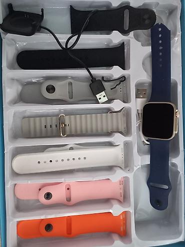 smart watch u80: Смарт‑часы с комплектом сменных ремешков и зарядкой. Особенности: - — 1