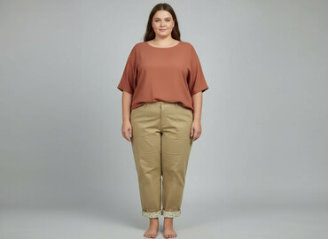 legginsy woskowane z wysokim stanem: Canda, Material trousers for women, size 4XL