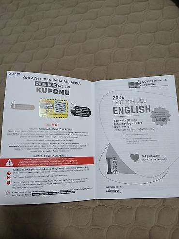 skripka satışı: İngilis dili Testlər 11-ci sinif, DİM, 1-ci hissə — 3