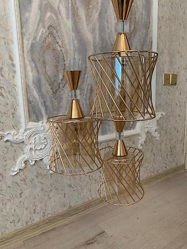 ulduz tavan: Çılçıraq, 3 lampa, Metal — 1