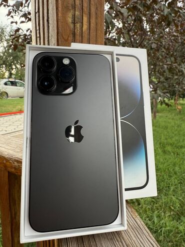 продажа мобильных номеров: IPhone 14 Pro Max, Б/у, 256 ГБ, Черный, Чехол, Коробка, 85 %